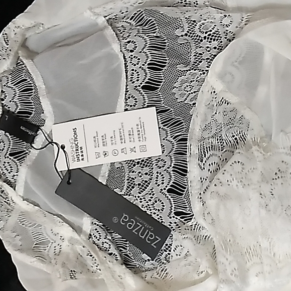 Long Sleeve Woven Woven Lace Chiffon Irregular Hem OpenFront Kimono Duster Ivory - Picture 7 of 7